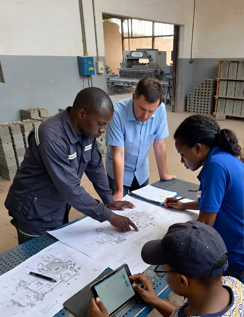 On-Site Technical Planning and Production Layout Review for Concrete Block Manufacturing On-Site Technical Planning and Production Layout Review for Concrete Block Manufacturing