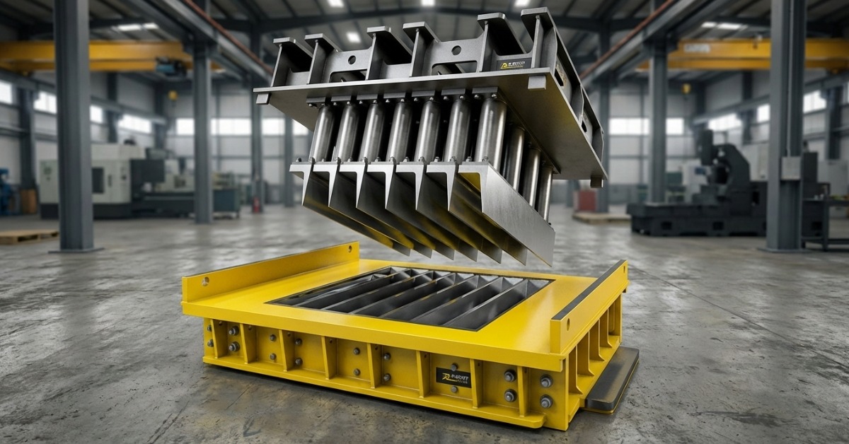 Concrete block machine mould and supporting brick plant equipment for block and paver production